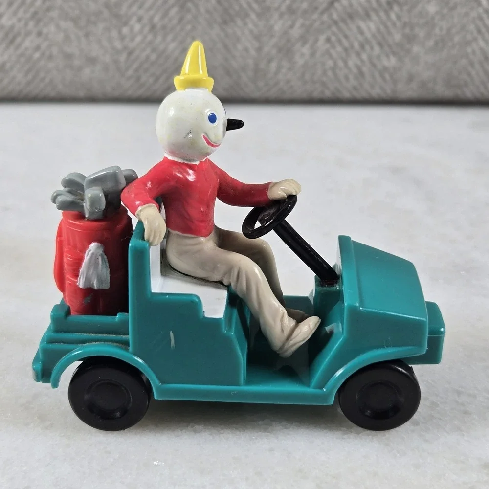 Vintage 2000 Jack in the Box Jack in Golf Cart Toy Advertising Mascot Free Wheel